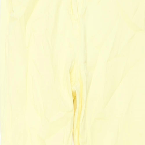 CC Womens Yellow Cotton Straight Jeans Size 10 L28 in Regular Button