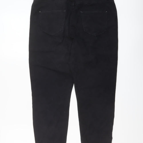Marks and Spencer Womens Black Cotton Jegging Jeans Size 10 L24 in Regular Button