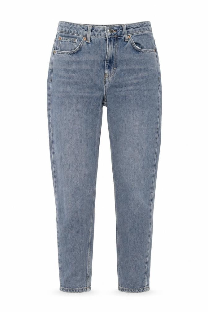 Topshop Womens Blue Cotton Mom Jeans Size 28 in L26 in Regular Button