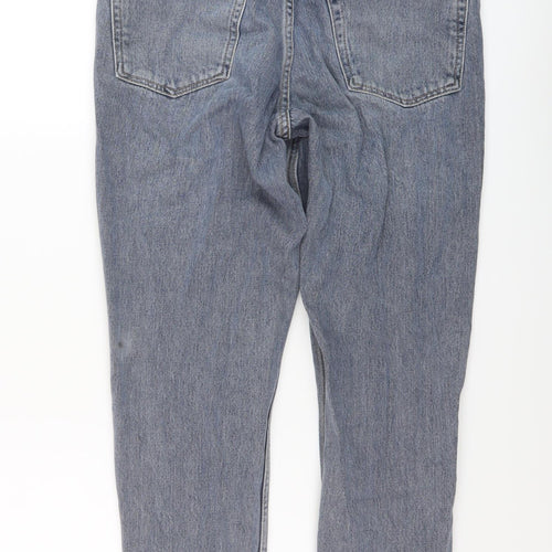 Topshop Womens Blue Cotton Mom Jeans Size 28 in L26 in Regular Button