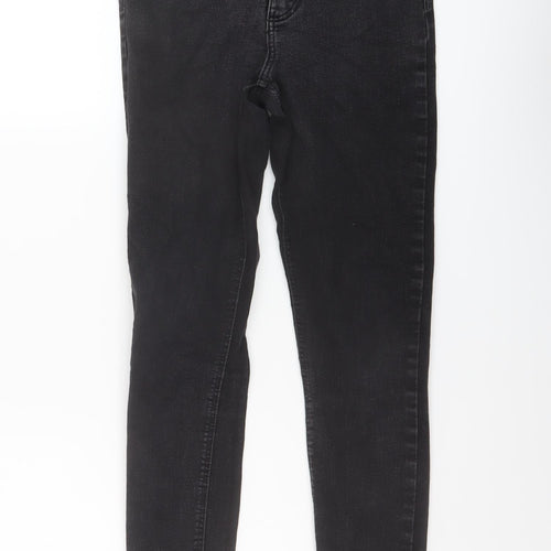 Zara Womens Black Cotton Skinny Jeans Size 10 L27 in Regular Button