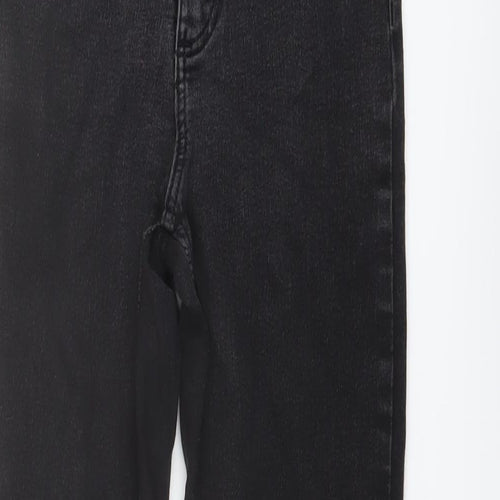 Zara Womens Black Cotton Skinny Jeans Size 10 L27 in Regular Button
