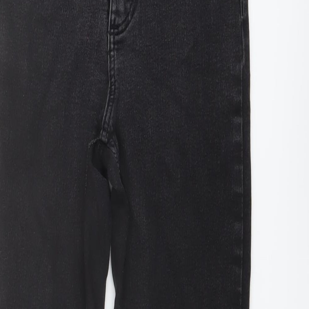 Zara Womens Black Cotton Skinny Jeans Size 10 L27 in Regular Button