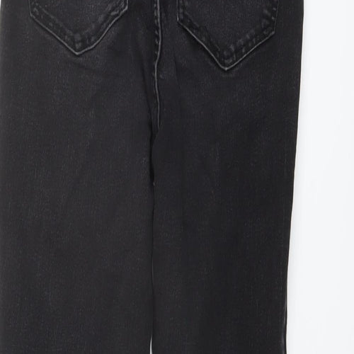 Zara Womens Black Cotton Skinny Jeans Size 10 L27 in Regular Button