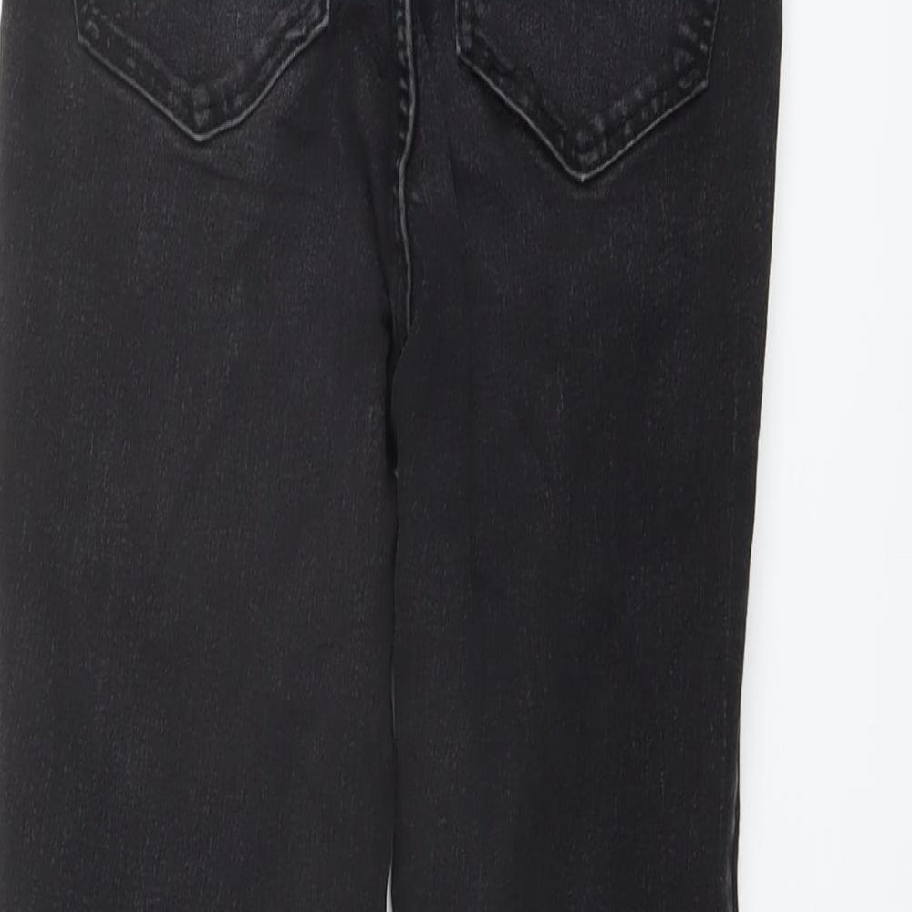Zara Womens Black Cotton Skinny Jeans Size 10 L27 in Regular Button