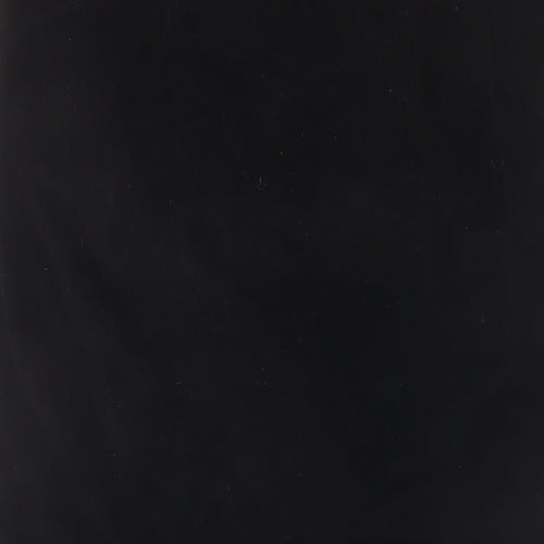 Denim& Womens Black Cotton A-Line Skirt Size 14 Button