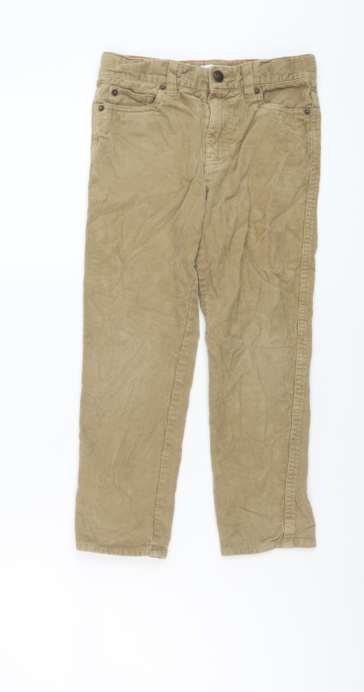 John Lewis Boys Brown Cotton Straight Jeans Size 6 Years Regular Button