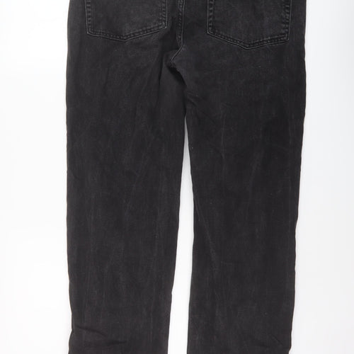 ASOS Mens Black Cotton Straight Jeans Size 34 in L30 in Regular Button