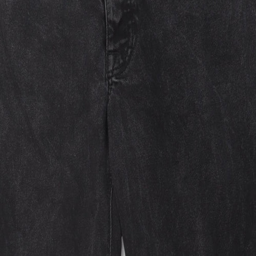 ASOS Mens Black Cotton Straight Jeans Size 34 in L30 in Regular Button