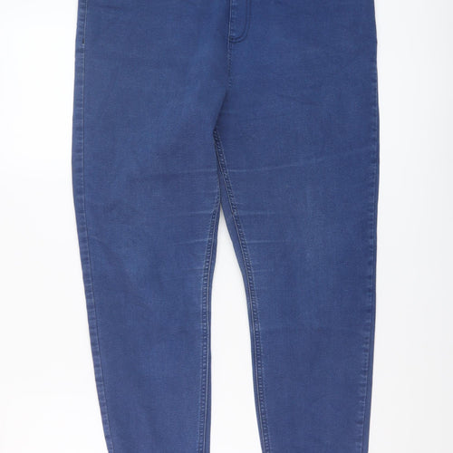 Marks and Spencer Womens Blue Cotton Jegging Jeans Size 16 L27 in Regular