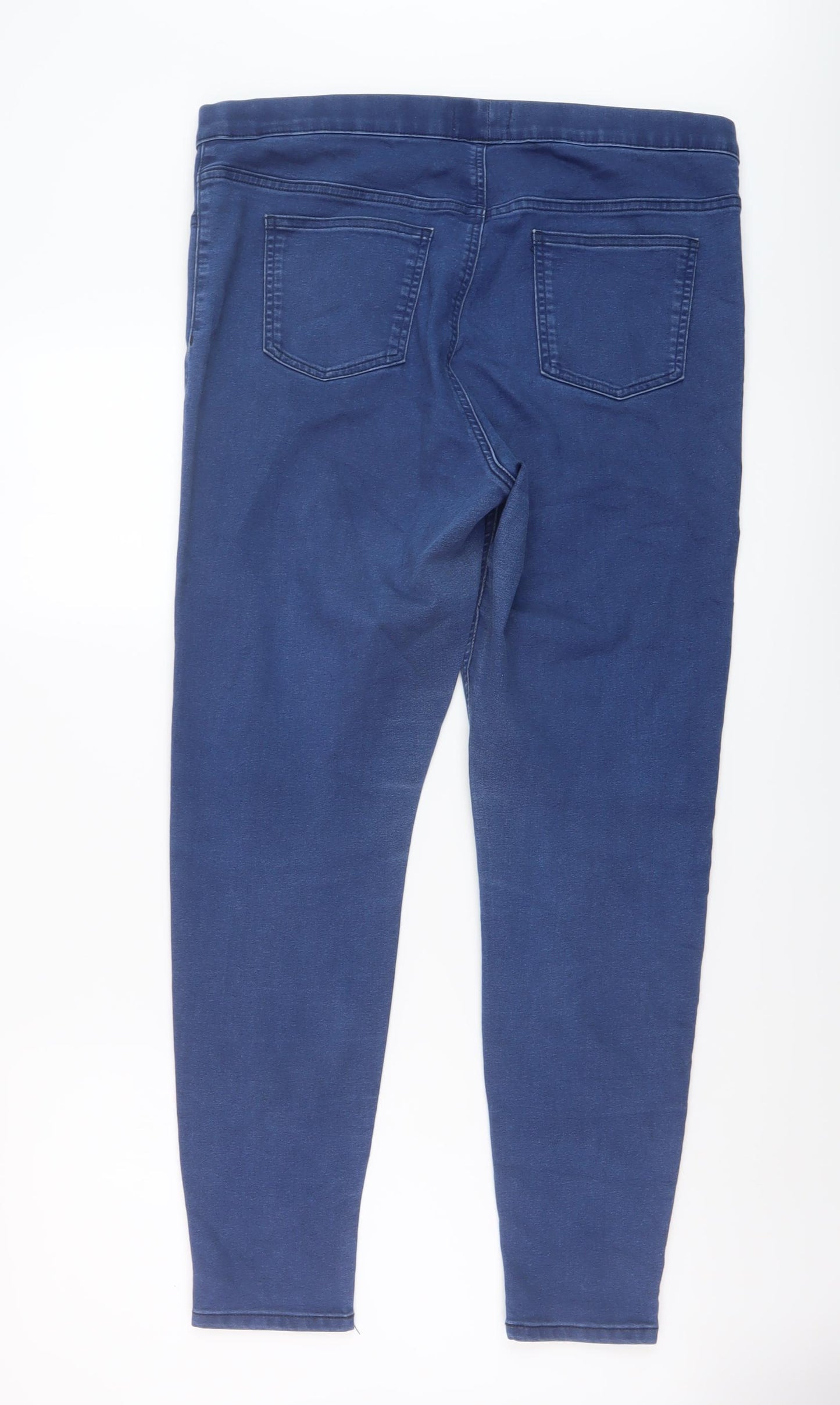 Marks and Spencer Womens Blue Cotton Jegging Jeans Size 16 L27 in Regular