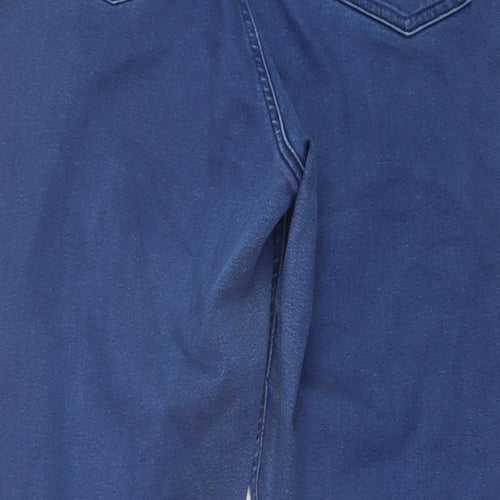 Marks and Spencer Womens Blue Cotton Jegging Jeans Size 16 L27 in Regular