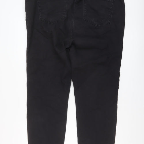 Dorothy Perkins Womens Black Cotton Mom Jeans Size 26 L30 in Regular Button