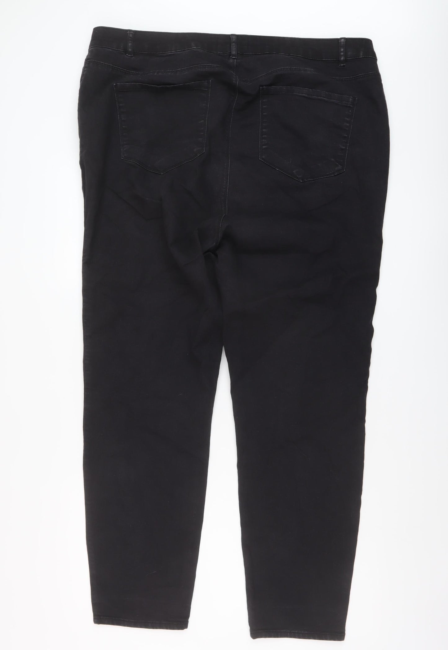 Dorothy Perkins Womens Black Cotton Mom Jeans Size 26 L30 in Regular Button
