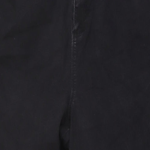 Dorothy Perkins Womens Black Cotton Mom Jeans Size 26 L30 in Regular Button