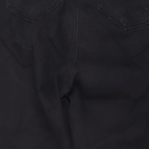Dorothy Perkins Womens Black Cotton Mom Jeans Size 26 L30 in Regular Button