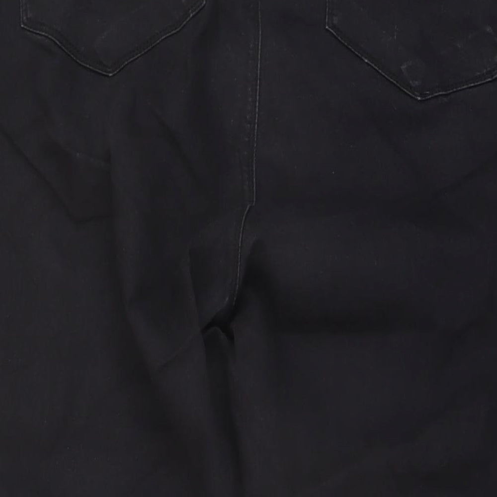 Dorothy Perkins Womens Black Cotton Mom Jeans Size 26 L30 in Regular Button