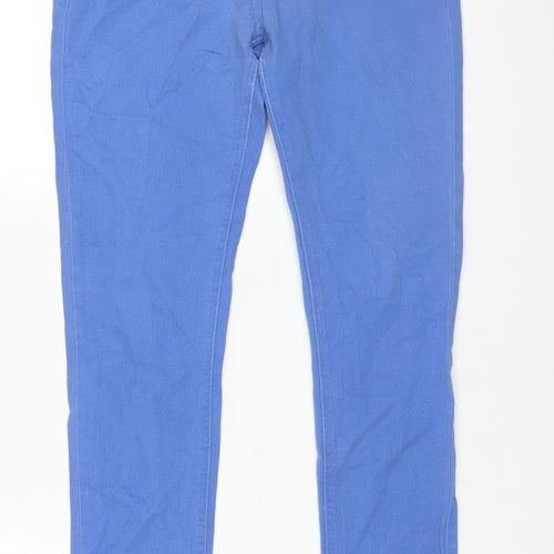 Miso Womens Blue Cotton Skinny Jeans Size 10 L30 in Regular Zip