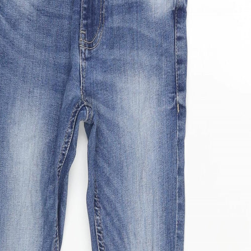 NEXT Boys Blue Cotton Skinny Jeans Size 11 Years L25 in Regular Zip - Distressed