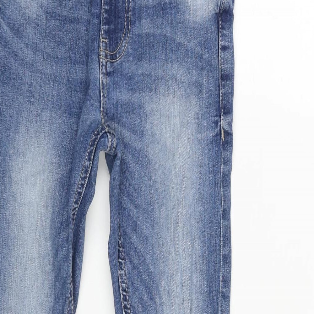 NEXT Boys Blue Cotton Skinny Jeans Size 11 Years L25 in Regular Zip - Distressed