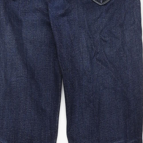 JACK & JONES Mens Blue Cotton Straight Jeans Size 34 in L34 in Slim Button