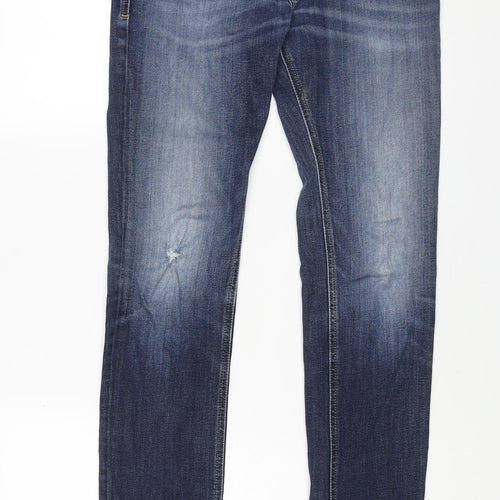 Diesel Mens Blue Cotton Skinny Jeans Size 29 in L32 in Regular Zip
