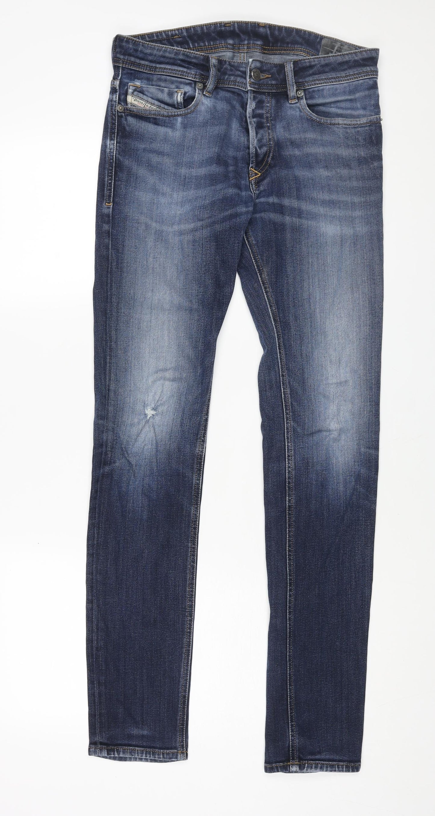 Diesel Mens Blue Cotton Skinny Jeans Size 29 in L32 in Regular Zip