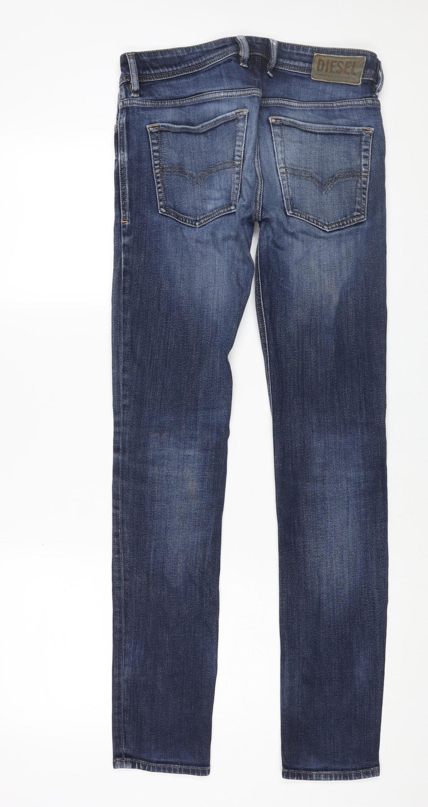 Diesel Mens Blue Cotton Skinny Jeans Size 29 in L32 in Regular Zip