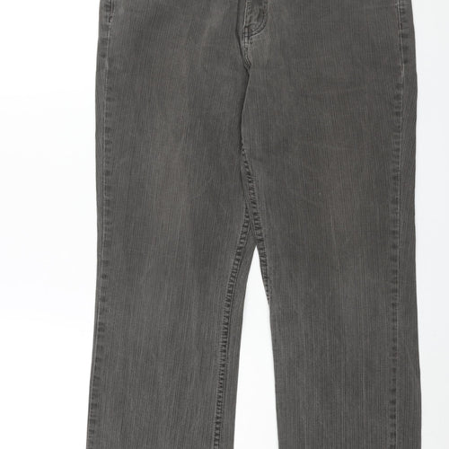 Raphael Valencino Mens Grey Cotton Straight Jeans Size 36 in L30 in Regular Zip