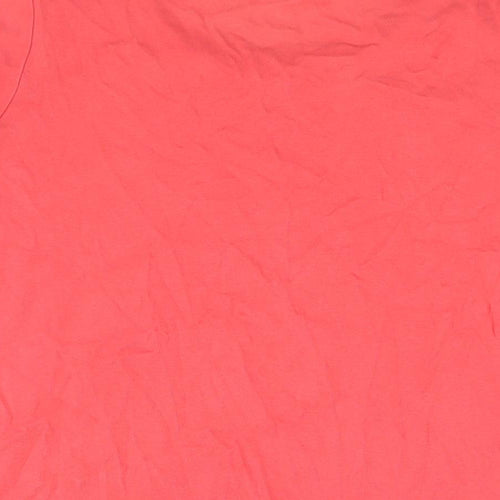 Maine Womens Red Cotton Basic Blouse Size 16 Round Neck - Eyelet Detail