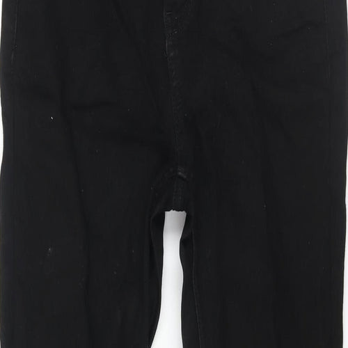 Marks and Spencer Womens Black Cotton Skinny Jeans Size 10 L28 in Regular Zip