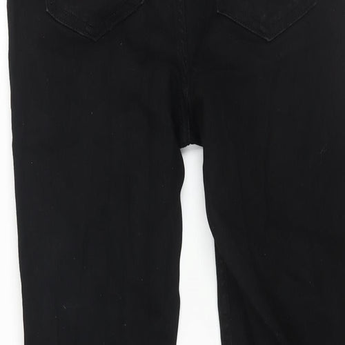 Marks and Spencer Womens Black Cotton Skinny Jeans Size 10 L28 in Regular Zip