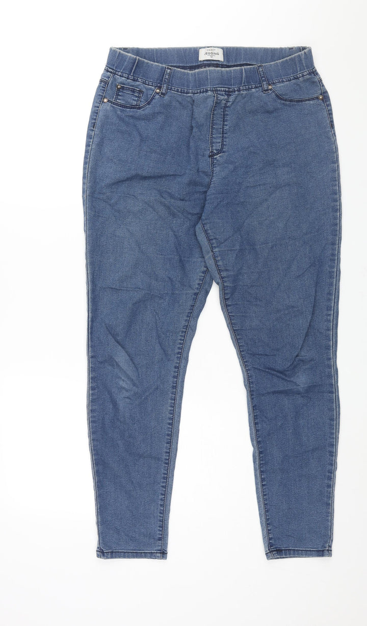 Exact Womens Blue Cotton Jegging Jeans Size 12 L28 in Regular
