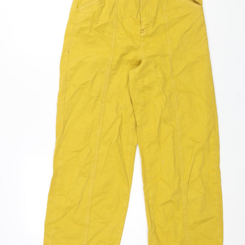 BDG Womens Yellow Cotton Wide-Leg Jeans Size 27 in L27 in Regular Zip