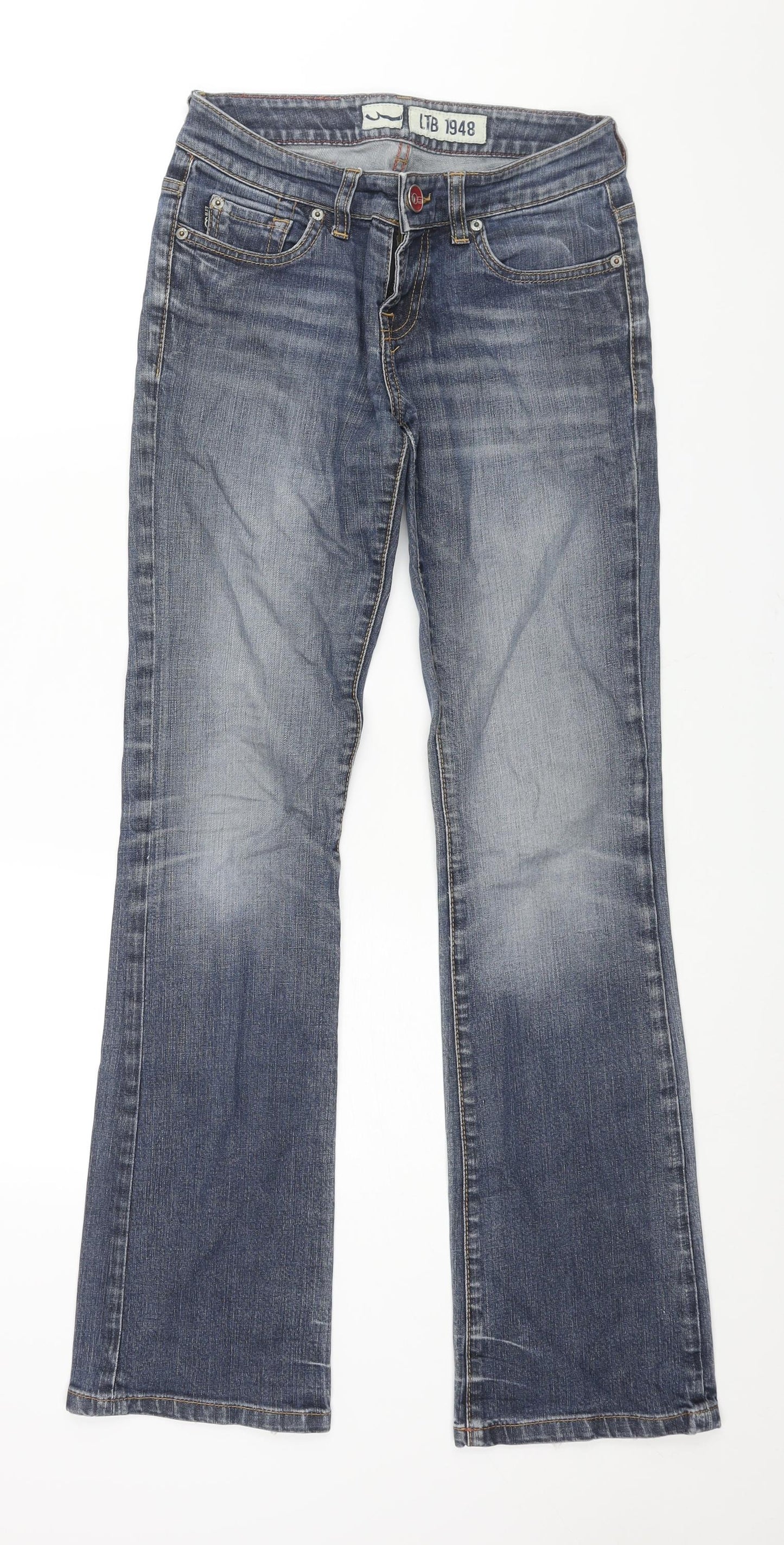 LTB Womens Blue Cotton Flared Jeans Size 27 in L34 in Regular Zip