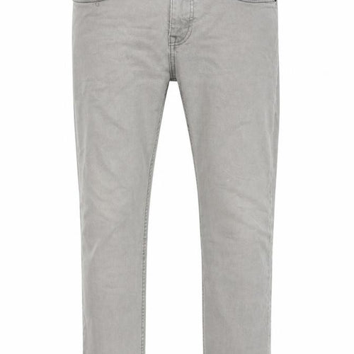 Boss Mens Grey Cotton Straight Jeans Size 32 in L30 in Regular Zip