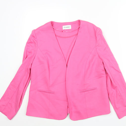 Classic Womens Pink Jacket Size 14
