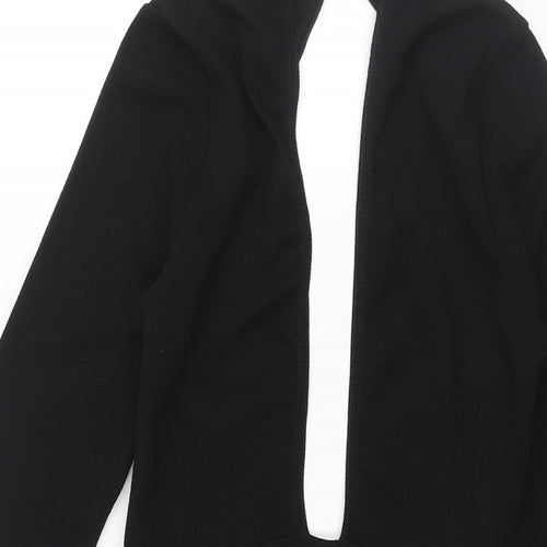 PRETTYLITTLETHING Womens Black Polyester Mini Size 8 V-Neck Button - Backless