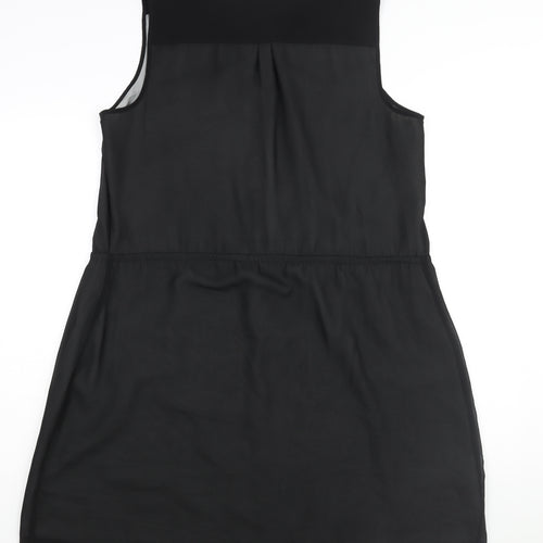 NEXT Womens Black Polyester Shift Size 18 V-Neck Pullover - Drawstring Waist Cut Out Detail