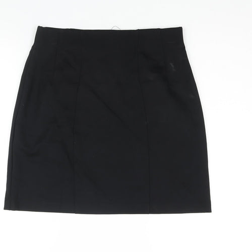 Marks and Spencer Womens Black Viscose A-Line Skirt Size 12