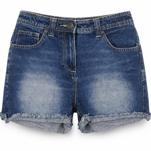 Authentic Denim Womens Blue Cotton Boyfriend Shorts Size 10 L3 in Regular Zip