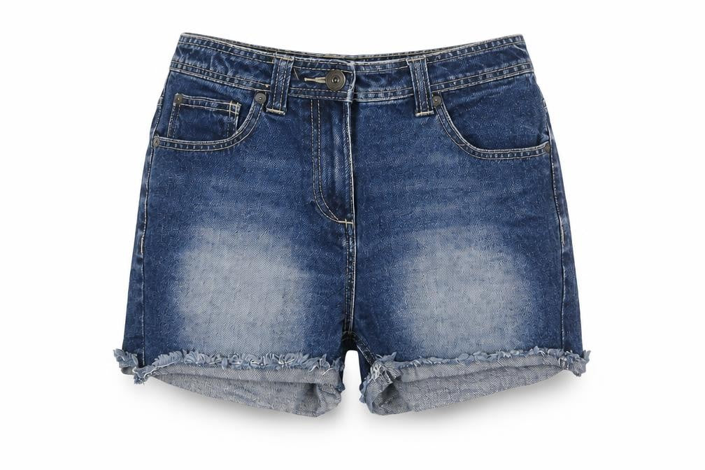 Authentic Denim Womens Blue Cotton Boyfriend Shorts Size 10 L3 in Regular Zip