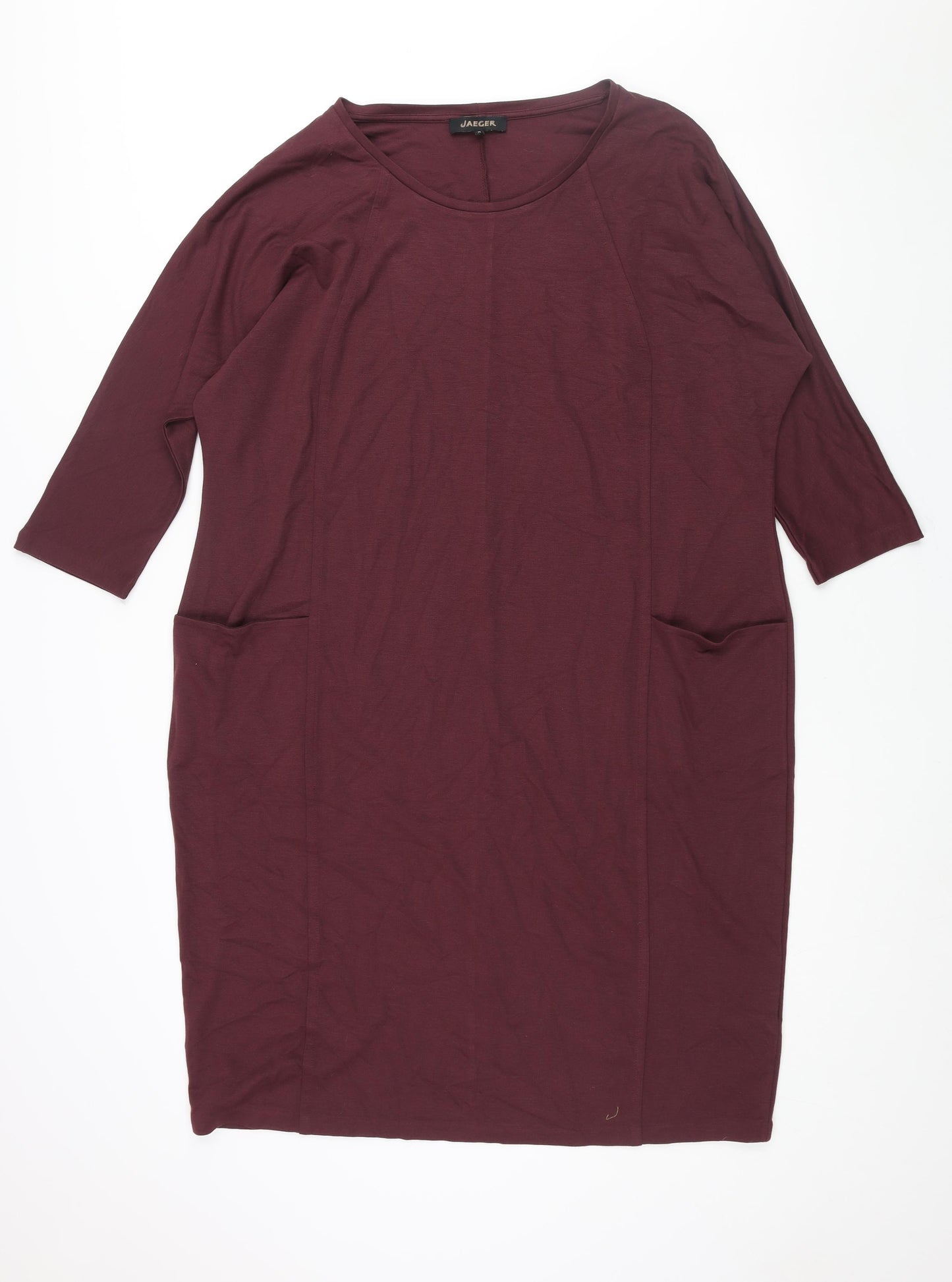 Jaeger Womens Purple Viscose Shift Size XL Round Neck Pullover