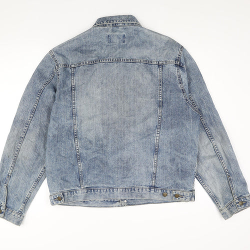 Zantos Mens Blue Jacket Size L Button - Estimated Size