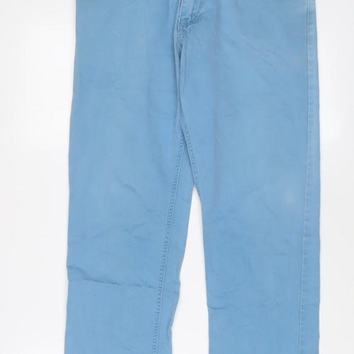 Brocks Mens Blue Cotton Straight Jeans Size 32 in L30 in Regular Zip