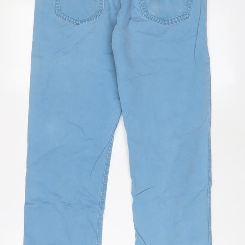 Brocks Mens Blue Cotton Straight Jeans Size 32 in L30 in Regular Zip