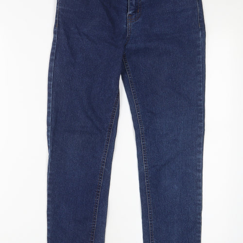 New Look Womens Blue Cotton Skinny Jeans Size 6 L25 in Regular Zip