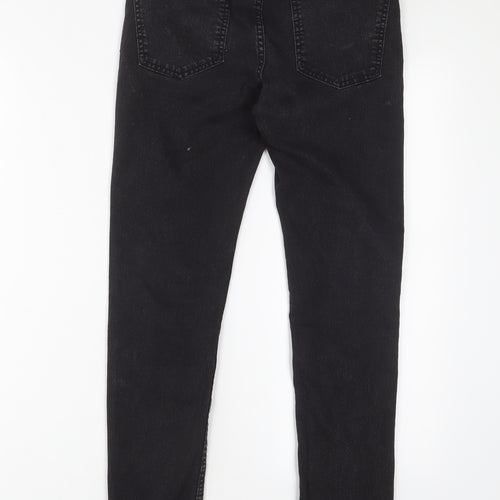Pull&Bear Womens Black Cotton Skinny Jeans Size 10 L27 in Regular Zip