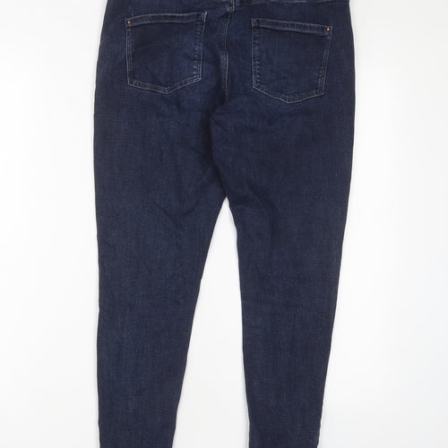 Dorothy Perkins Womens Blue Cotton Skinny Jeans Size 12 L24 in Regular Zip