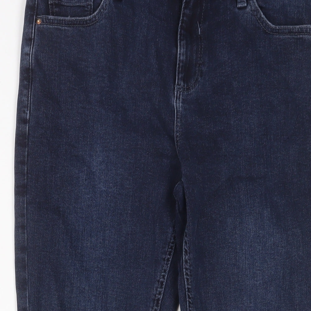 Dorothy Perkins Womens Blue Cotton Skinny Jeans Size 12 L24 in Regular Zip